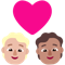 Couple with Heart- Person- Person- Medium-Light Skin Tone- Medium Skin Tone emoji on Microsoft